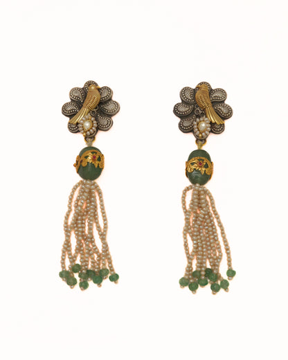 The Aviary Pearl Tassel Earrings